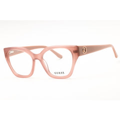 Guess Women's Eyeglasses - Shiny Beige Acetate Cat Eye Full Rim Frame | GU50112 057