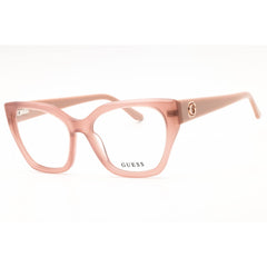 Guess Women's Eyeglasses - Shiny Beige Acetate Cat Eye Full Rim Frame | GU50112 0575