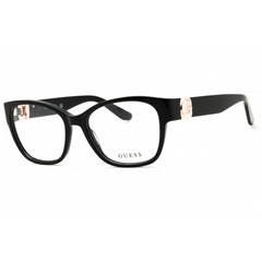 Guess Women's Eyeglasses - Shiny Black Rectangular Shape Full Rim Frame | GU50120 001