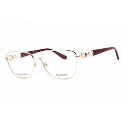 Guess Women's Eyeglasses - Pale Gold/Brown Metal Full Rim Frame, 55mm | GU50179 032