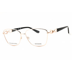 Guess Women's Eyeglasses - Shiny Rose Gold/Black Full Rim Frame, 57mm | GU50179 028