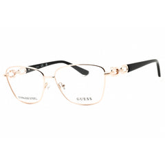 Guess Women's Eyeglasses - Shiny Rose Gold/Black Full Rim Frame, 55mm | GU50179 028