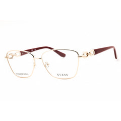 Guess Women's Eyeglasses - Pale Gold/Brown Metal Full Rim Frame, 57mm | GU50179 032