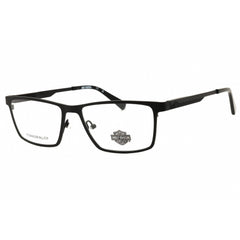 Harley Davidson Men's Eyeglasses - Matte Black Titanium Full Rim Frame | HD50117 002