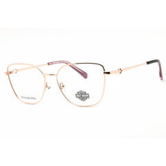 Harley Davidson Women's Eyeglasses - Shiny Rose Gold Full Rim Frame | HD50118 028