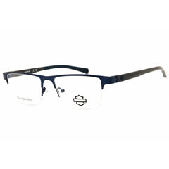 Harley Davidson Men's Eyeglasses - Matte Blue Rectangular Half Rim Frame | HD50126 091