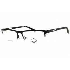 Harley Davidson Men's Eyeglasses - Matte Black Titanium Half Rim Frame | HD50132 002