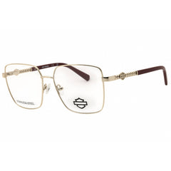 Harley Davidson Men's Eyeglasses - Pale Gold Rectangular Full Rim Frame | HD50150 032