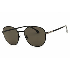 Hugo Boss Men's Sunglasses - Matte Black Round Full Rim Frame | 1671/F/SK 0003 IR