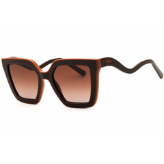 Longchamp Women's Sunglasses - Brown Rectangular Shape Full Rim Frame | LO792S 200