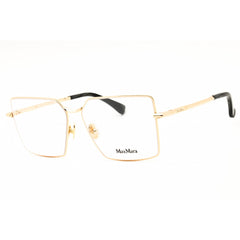 Max Mara Women's Eyeglasses - Shiny Deep Gold Rectangular Full Rim Frame | MM5177 030