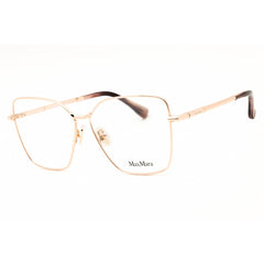 Max Mara Women's Eyeglasses - Shiny Rose Gold Rectangular Full Rim Frame | MM5187 028