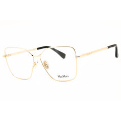 Max Mara Women's Eyeglasses - Pale Gold Metal Rectangular Full Rim Frame | MM5187 032