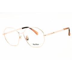 Max Mara Women's Eyeglasses - Pink Gold Metal Round Shape Full Rim Frame | MM5207 033