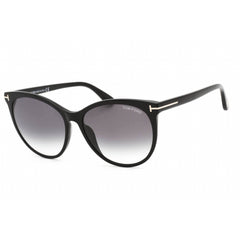 Tom Ford Women's Sunglasses - Shiny Black Acetate Cat Eye Full Rim Frame | FT0787 01B