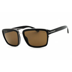 Tom Ford Men's Sunglasses - Shiny Black Rectangular Shape Full Rim Frame | FT0780 01J