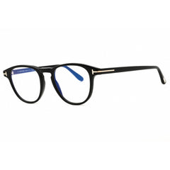 Tom Ford Men's Eyeglasses - Shiny Black Acetate Round Full Rim Frame | FT5899-B 001