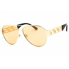 Versace Unisex Sunglasses - Polished Gold Aviator Full Rim Frame | 0VE2289 1002D8