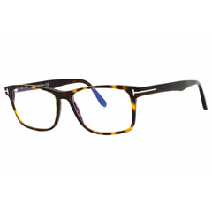 Tom Ford Men's Eyeglasses - Dark Havana Rectangular Full Rim Frame | FT5752-B 052