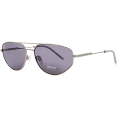 DKNY Women's Sunglasses - Satin Silver/Lilac Geometric Full Rim Frame | DK117S 040