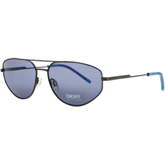 DKNY Women's Sunglasses - Satin Gunmetal/Cobalt Geometric Full Rim Frame | DK117S 070