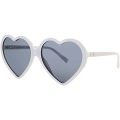 ELTON JOHN Women's Sunglasses - White Acetate Heart Full Rim Frame | DGBYHEART 3 WHITE