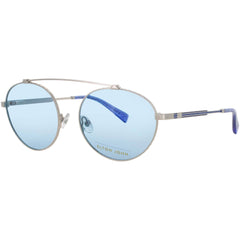 ELTON JOHN Women's Sunglasses - Silver/Blue Glitter Full Rim Frame | DREAMER 3 SLV