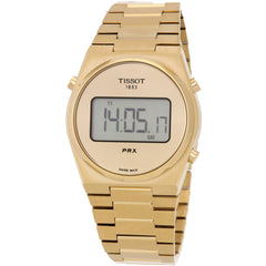 Tissot Men's Watch - PRX Digital Quartz Yellow Gold Steel Bracelet T1372633302000