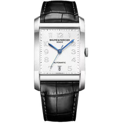 Baume & Mercier Men's Watch - Hampton Automatic White Dial Leather Strap | M0A10155