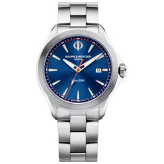 Baume & Mercier Men's Watch - Clifton Club Blue Dial Silver Tone Bracelet | M0A10413