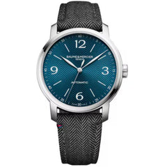 Baume & Mercier Men's Watch - Classima Automatic Peacock Blue Dial Strap | M0A10708