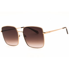 Fossil Women's Sunglasses - Gold Rectangular Full Rim Frame | FOS 3156/G/S 0AU2 HA