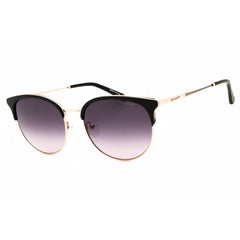 Gant Women's Sunglasses - Shiny Black Acetate Round Shape Full Rim Frame | GA8075 01B