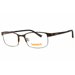 Timberland Men's Eyeglasses - Shiny Dark Brown Rectangular Full Rim Frame | TB1348 048