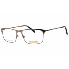 Timberland Men's Eyeglasses - Grey/Black Metal Rectangular Full Rim Frame | TB1568 020