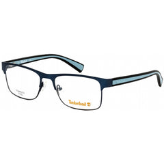 Timberland Men's Eyeglasses - Matte Blue Metal Rectangular Full Rim Frame | TB1573 091