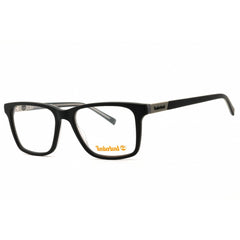 Timberland Men's Eyeglasses - Matte Black Rectangular Full Rim Frame | TB1574 002