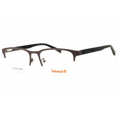 Timberland Men's Eyeglasses - Shiny Dark Nickeltin Metal Half Rim Frame | TB1841-H 006