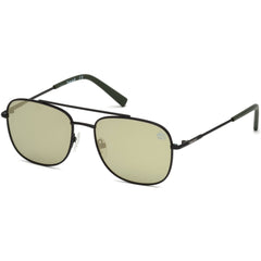 Timberland Men's Sunglasses - Matte Black Metal Aviator Full Rim Frame | TB9122 02R