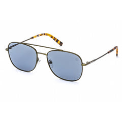 Timberland Men's Sunglasses - Matte Dark Green Metal Oval Full Rim Frame | TB9122 97D