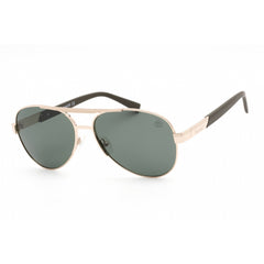Timberland Men's Sunglasses - Gold Metal Aviator Shape Full Rim Frame | TB9214 32R