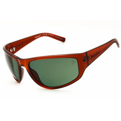 Timberland Men's Sunglasses - Shiny Dark Brown Rectangular Full Rim Frame | TB9288 48R