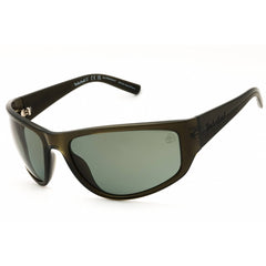 Timberland Men's Sunglasses - Shiny Dark Green Rectangular Full Rim Frame | TB9288 96R