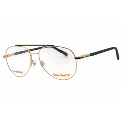 Timberland Men's Eyeglasses - Pale Gold Metal Aviator Full Rim Frame | TB50050 032