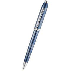 Cross Townsend AT0042-76 Year of the Snake Blue Lacquer Barrel Ballpoint Pen, 6.1in