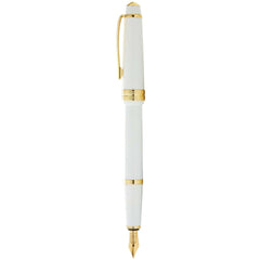 Cross Bailey Light Fountain Pen, White Resin and Gold Tone Fine Nib, AT0746-10FF