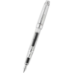 Cross Bailey Light AT0746-17XS Clear Resin Fountain Pen, Extra Fine Nib, Chrome Trim