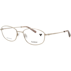 Flexon Women's Eyeglasses - Shiny Gold Titanium Oval Shape Full Rim Frame | W3039 710