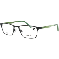 Flexon Kid's Eyeglasses - Rectangular Matte Green Metal Full Rim, 49 mm | J4022 N 313