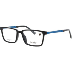 Flexon Kid's Eyeglasses Frame - Rectangular Black/Navy Plastic Full Rim | J4018 001